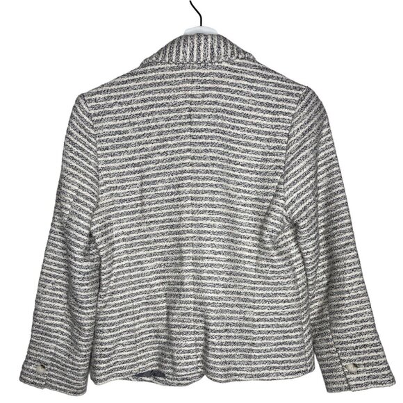 Lucky Brand Gray White Striped Knit Blazer Size M - Picture 8 of 14